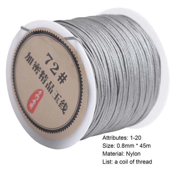 1 Roll 0.8mm Waxed Cord Vibrant Color Easy for Weaving Acrylic Fiber Necklace Bracelet Beading String Jewelry Making Tools