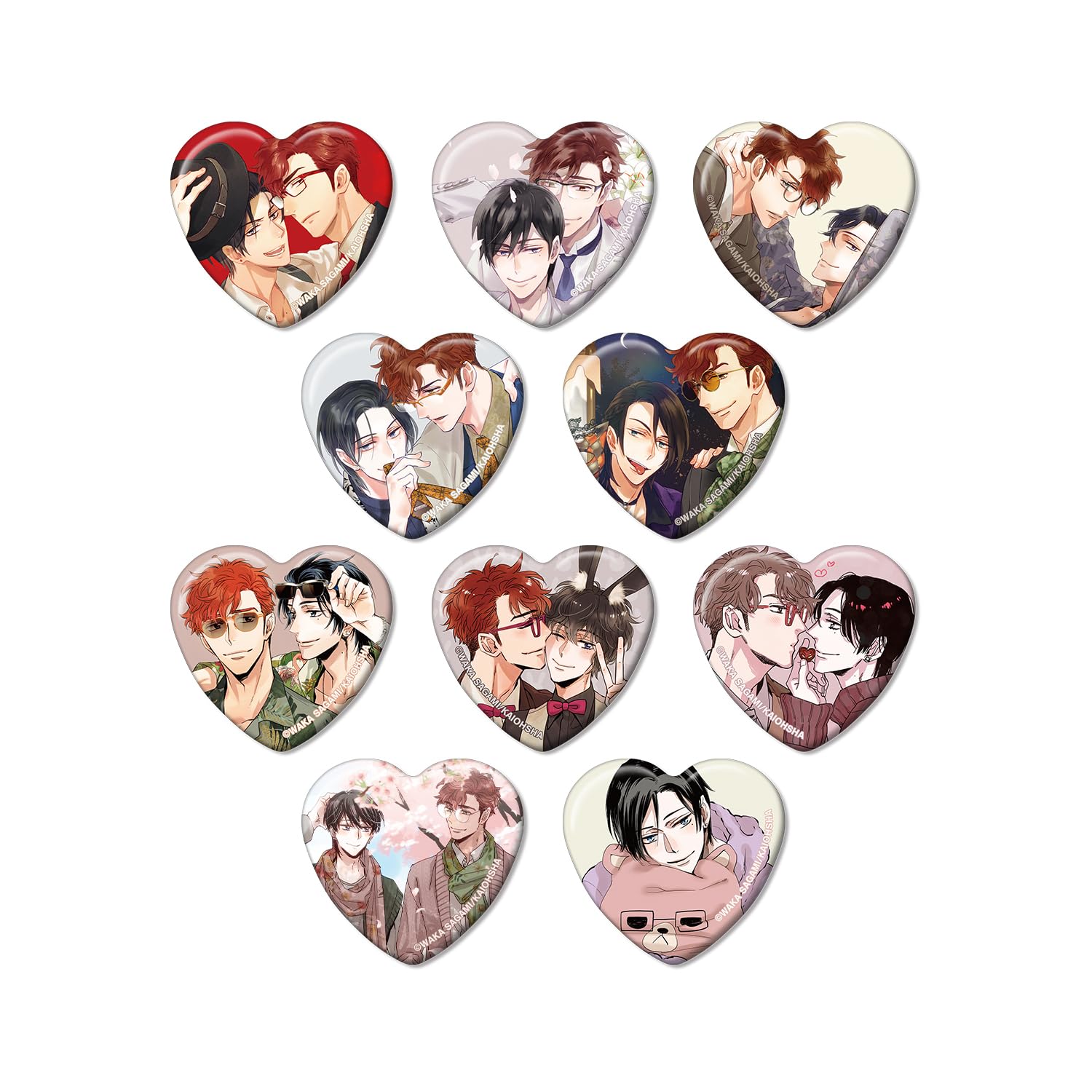 

Kisses Taste Like Lies Trading Heart-Shaped Badges, Box of 10