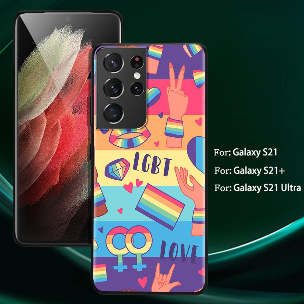 Lesbian LGBT Pride Soft Black Case For Samsung Galaxy S21 Ultra S20 FE S10 Plus S10e S9 S8 S7 M51 M31 Silicone Shell Phone Cover