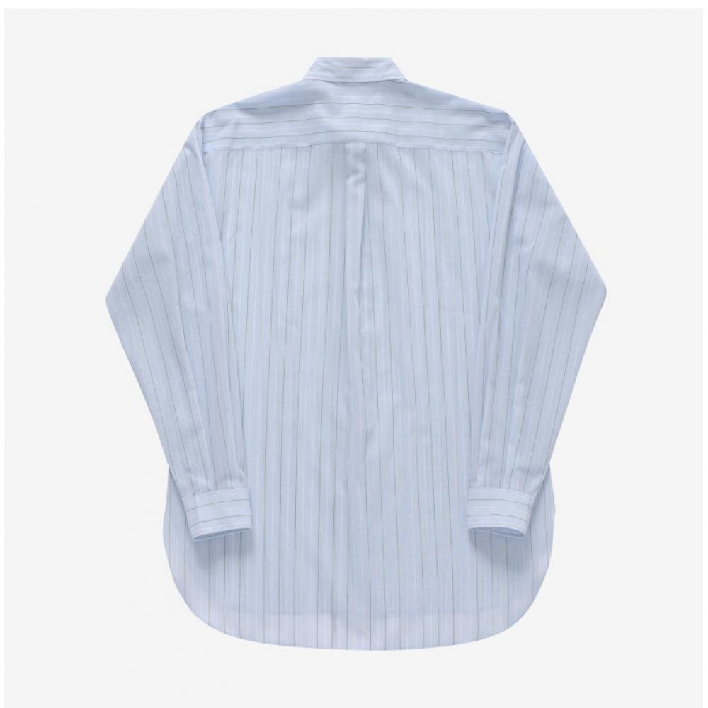 Orari A24SS01oS Light Blue Stripe Hard TwiSt Pin Organza Stripe Men S Shirt