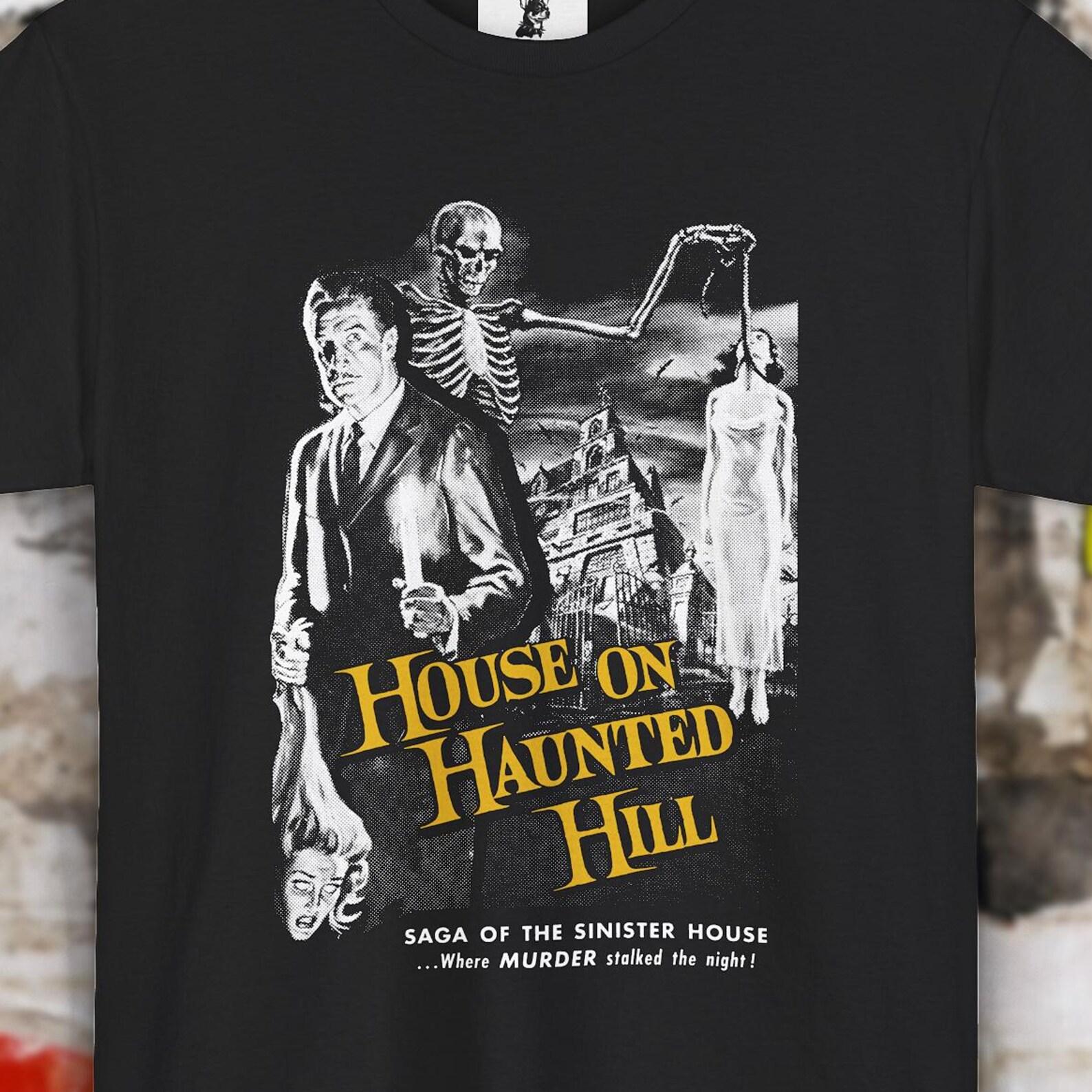 House On Haunted Hill Shirt Vintage Horror Movie Graphic Tee Classic Monster Apparel S