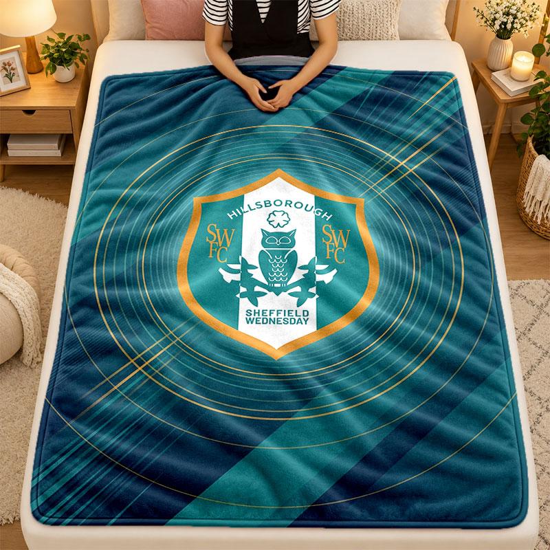 Flannel BlanketSheffield Wednesday Warm Soft Throw Blanket for Indoor Sofa Bed Living Room Use