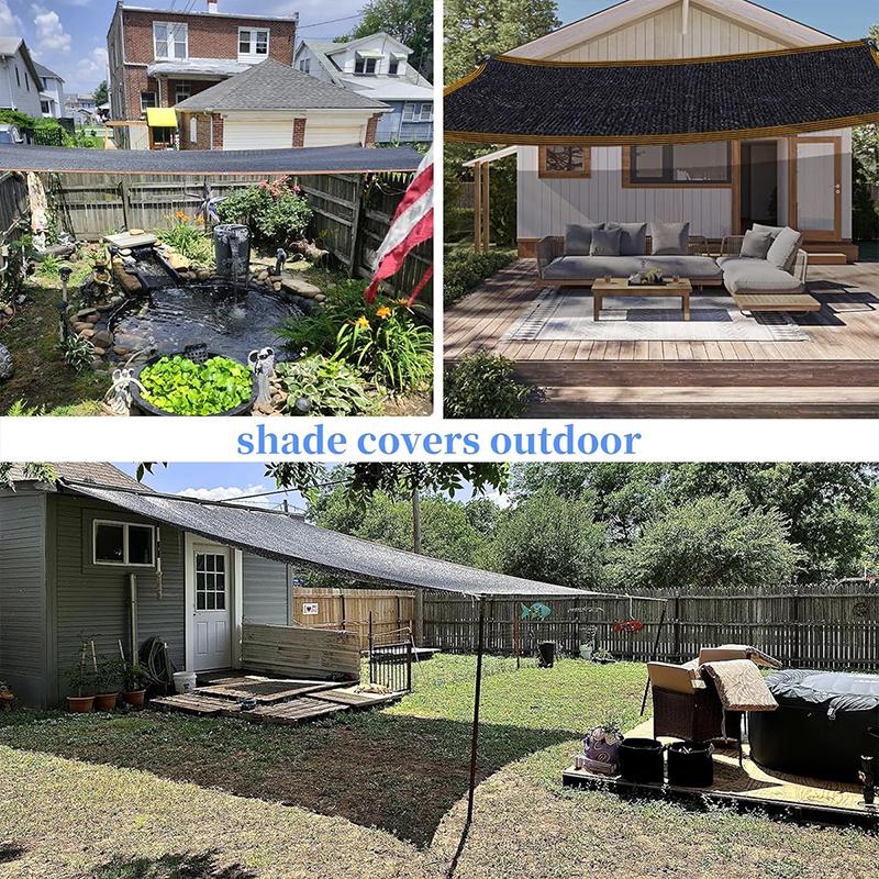 Outdoor Shade Mesh Waterproof Garden Shading Net Terrace Awnings Sunshade Canopy UV Protection Sunscreen Fabric Shadow Tarpaulin