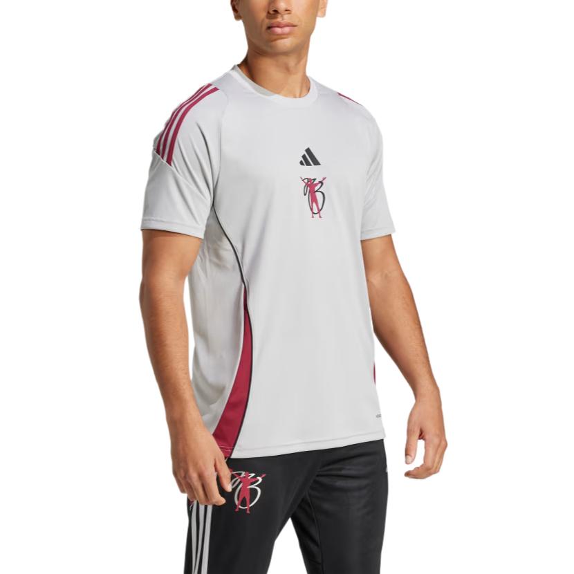 Adidas Aeroready Comfortable Fashionable Simple Versatile Soccer Jersey Men tops Gray JX1954