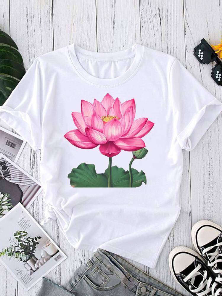 (Asian Size) sweet love trend Women's Clothing T Graphic Female Top O-neck Tee Fashion Print Casual Short Sleeve T-shirts