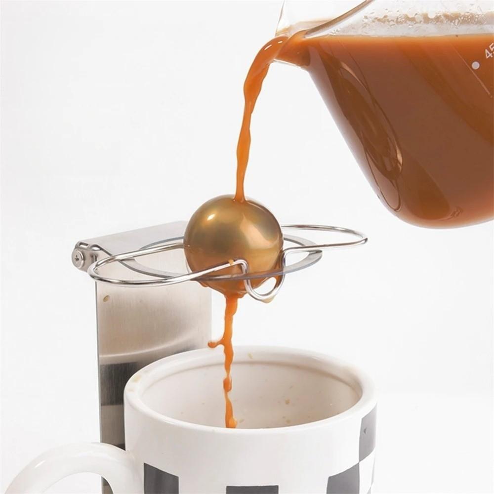Keep Flavorful Espresso Chilling Ball with Holder Espresso Cooler Stainless Steel Frozen Ball  Bar
