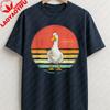 Unisexs Vintage Duck Graphic Tee Casual Round Neck Machine Perfect for All Seasons Funny Outdoors High Quality Cotton Shortsleev
