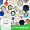 20Pcs Easy Installation Invisible Plate Hangers Strong Adhesive D Hooks For Wall Mounting Pictures Frames Kitchenwares