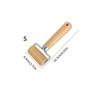 T Shape Wooden Rolling Pin Stainless Steel Dough Roller Dumpling Wrapper Rolling Tool Manual Pastry Roller for Baozi Dumpling Pizza Baking