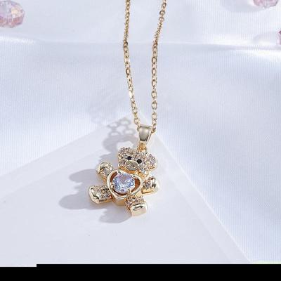 Elegante Collana Elettroplaccata in Acciaio Inossidabile con Ciondolo in Zircone per Donna - Versatile Catena Clavicola di Nicchia
