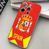 Spain Flag Phone Case For iPhone 17 16 15 14 13 11 12 Pro Max Mini Plus Shockproof Transparent Soft TPU