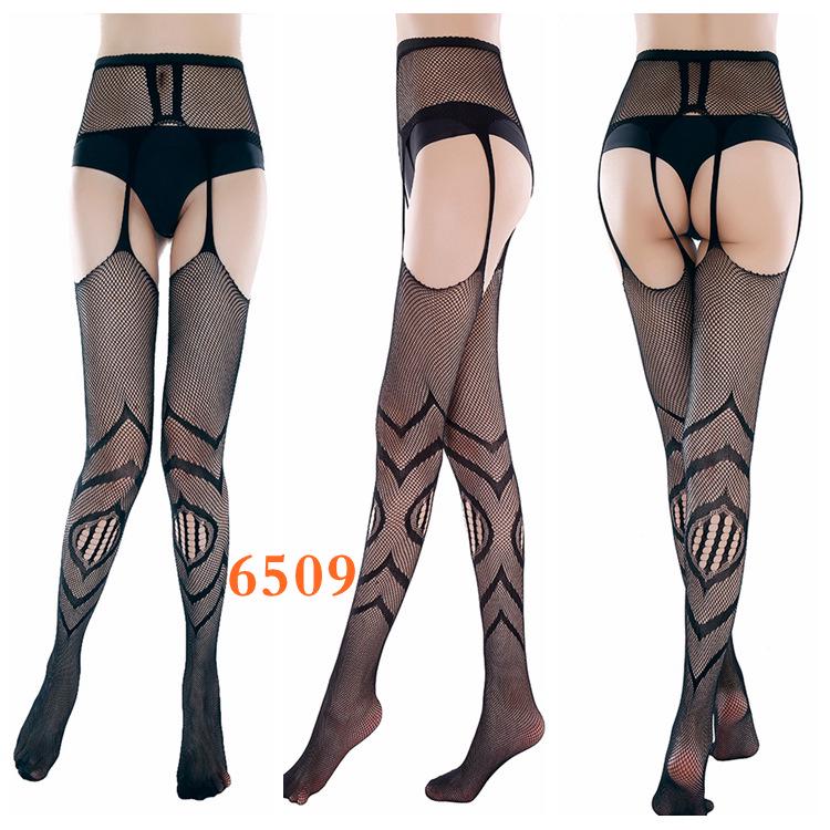 Sexy Fishnet Stockings: Non-Slip Garter, Open Crotch, One-Piece Lingerie for Nurses and Stewardesses