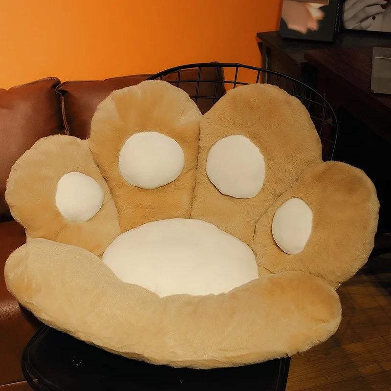 Soft Stuffed Cat Paw Pillow Plush Chair Cushion Kawaii Sofa Indoor Floor Chair Home Decor Throw Pillow Toy Back Rest Pillow Gift