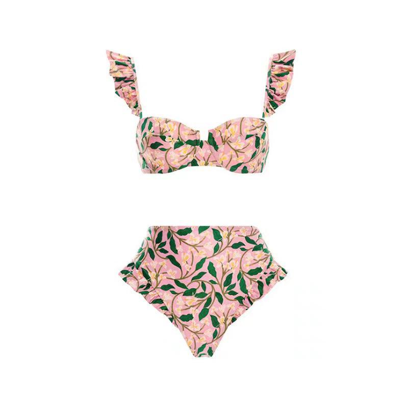 

Спортивный комплект бикини с высокой талией и длинное платье, набор из трех предметов M