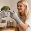 Anti-Biss Anti-Kratz Haustierpflegehandschuhe Atmungsaktive Schutzhandschuhe für Katze Hund Papagei Vogel Training Gartenarbeit