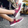Women's Casual Running Breathable Knitted Mesh Fabric Dance Sneaker Shoes