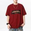 Cotton Short-Sleeved T-Shirt Men'S American Trend Printed Top Couple Loose Casual Crew Neck Bottoming Shirt