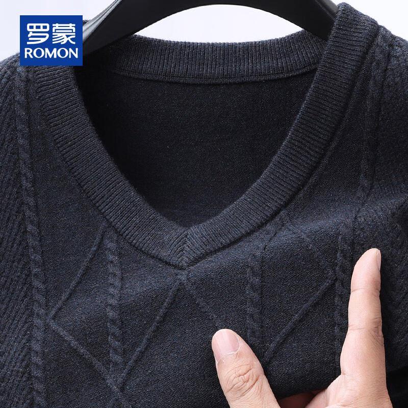 ROMON Men's V-Neck Knitted Sweater Vest