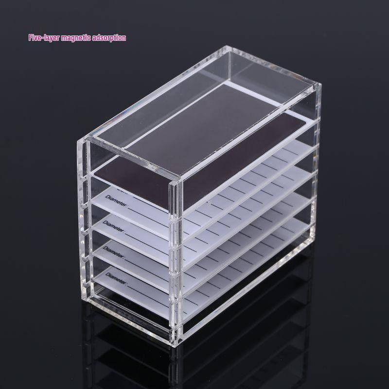 Camellia Grafting Eyelash Acrylic Storage Box, Five-Layer False Eyelash Organizer