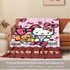 1pc Hello Kitty Tea Party Theme Blanket - Seasonal Home Decor, Cozy, Cozy, Machine Washable, Perfect for All Ages, Perfect Gift for All Fami