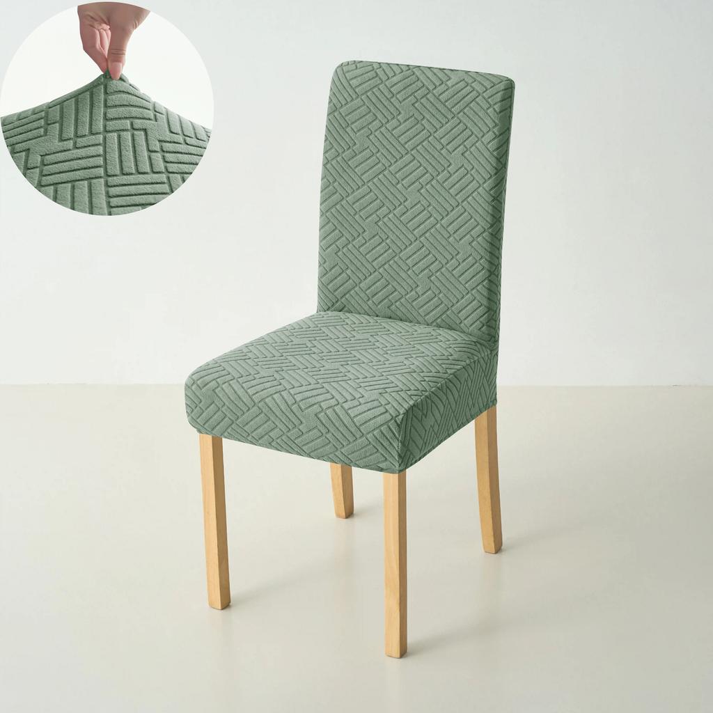 Jacquard Stuhlhussen Elastische Unifarbene Sitzbezüge für Esszimmer Abnehmbare Waschbare Hotel Bankett Stuhlkissenbezug 1 Stück