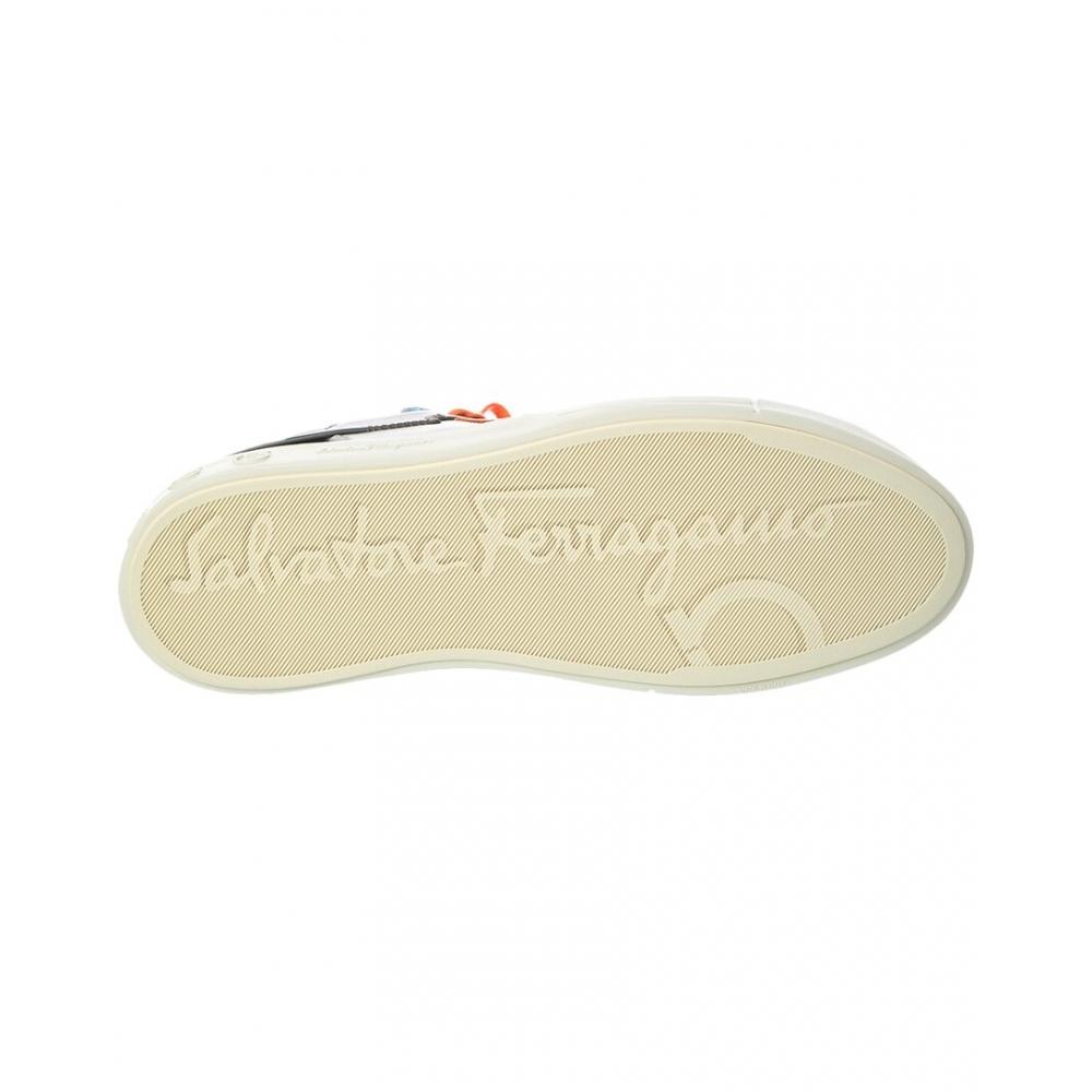 Salvatore Ferragamo Ferragamo Neely Leather Sneaker White