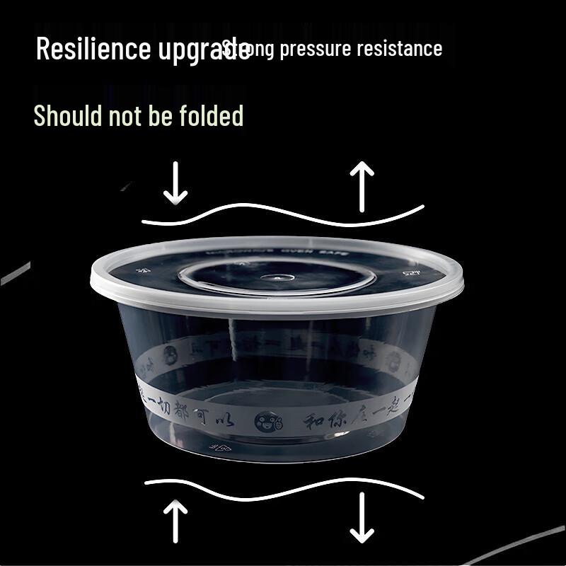 1500ml Disposable Round Takeaway Container with Lid