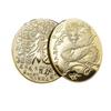 Gold Dragon Embossed Coins Silver Plated Collectible Coins Chinese Zodiac Dragon Coin  New Year