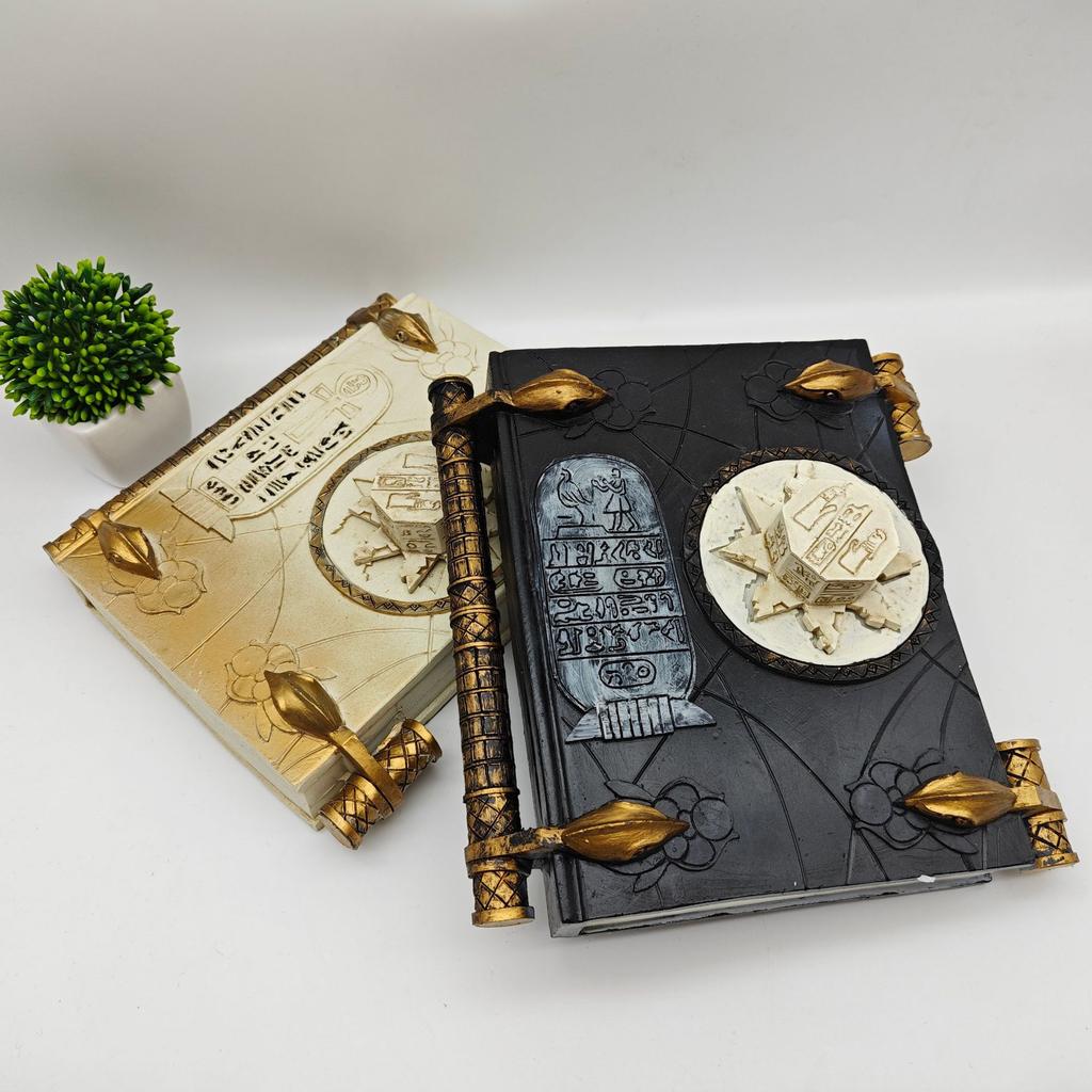 Grimorio Libro de los Muertos Momia Grimorio Libro de los Muertos Artesanía de Resina Adorno