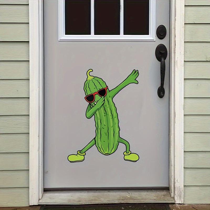 

Милые наклейки с огурцами для автомобилей, чехлов для телефонов, блокнотов, багажа и окон 10.71 x 14.16 cm зелёный