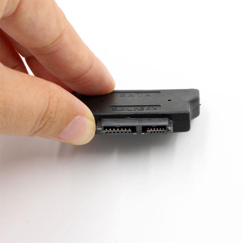 Slimline SATA 13Pin Female to SATA 22Pin Male  Converter Serial ATA 7+15 to Slim 7+6 Pin Extend Adapter