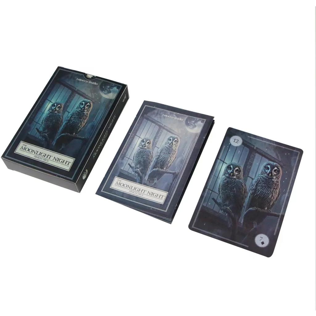 Juego de Mesa Baraja de Cartas Oráculo Noche de Luna 12x8cm