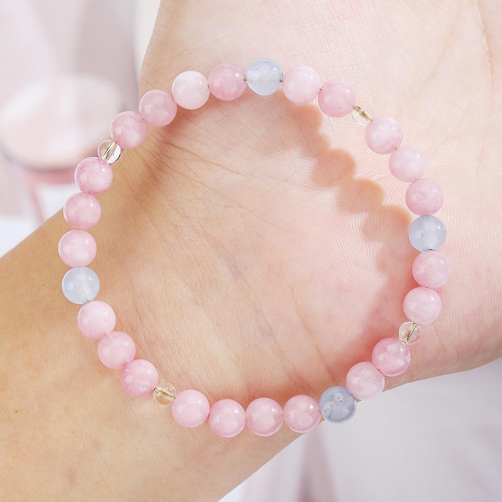 

Natural Kunzite Quartzite Crystal Bracelet - Travel Souvenir