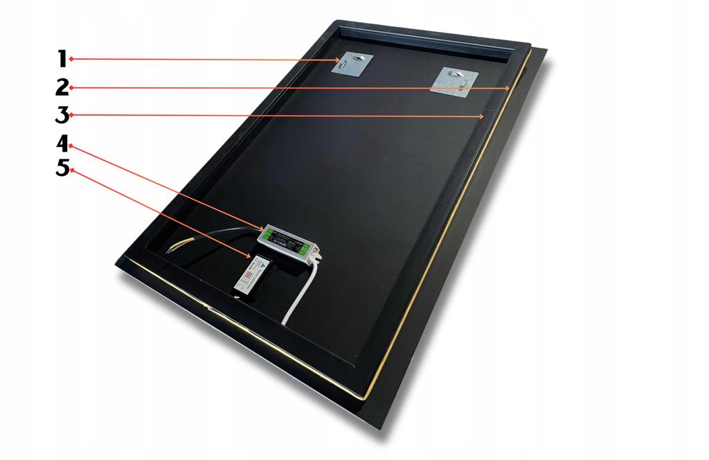 Lustro Podświetlane Led 70X90 Wodoszczelność Ip65 Z Włącznikiem Dotykowym