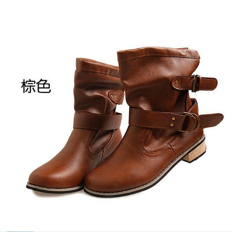 Botines planos de otoño e invierno talla plus comprar a buen precio —  entrega gratuita, reseñas reales con fotos — Joom
