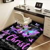 Powerful Purple Butterfly Chair Mat Office Carpet for Home Decor, Living Room, Bedroom, Gift Idea