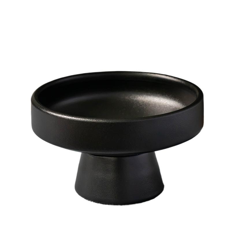 

Поднос для фруктов на высокой ножке в китайском стиле, керамический поднос, украшение для фруктов для гостиной, декоративный поднос, поднос для чая и закусок