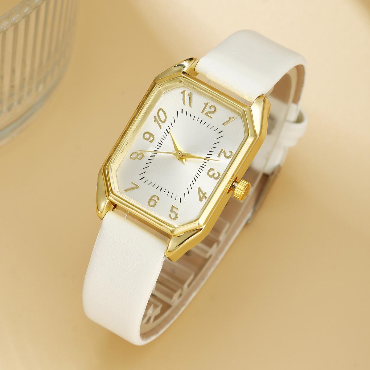 

6/5/1PCS Luxury Fashion Square Women s Watches Brand Ladies Quartz Wristwatch Jewelry Set Classic Simple Femme Relogio Feminino 1pcs белый