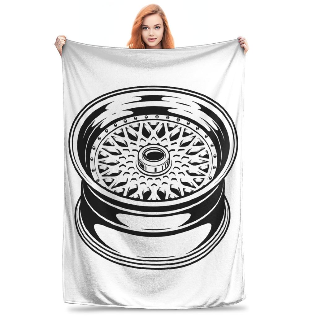 Bbs Racing Rims Blankets Warm Fleece Sofa Throw Blanket for Home Bedroom Office Throws Bedspread Quilt