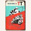 Vintage Isle of for Man 1962 TT Motorcycle Racing Poster  Retro Design Durable Metal Wall Art with Vibrant Colors Cla