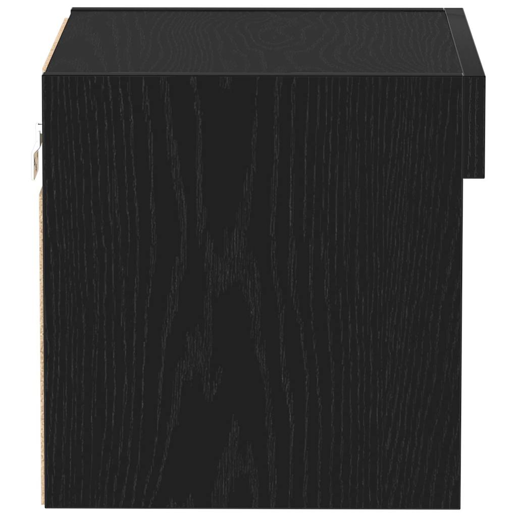 LED TV Cabinet Set in Black Oak Finish 40 x 30 x 30 cm