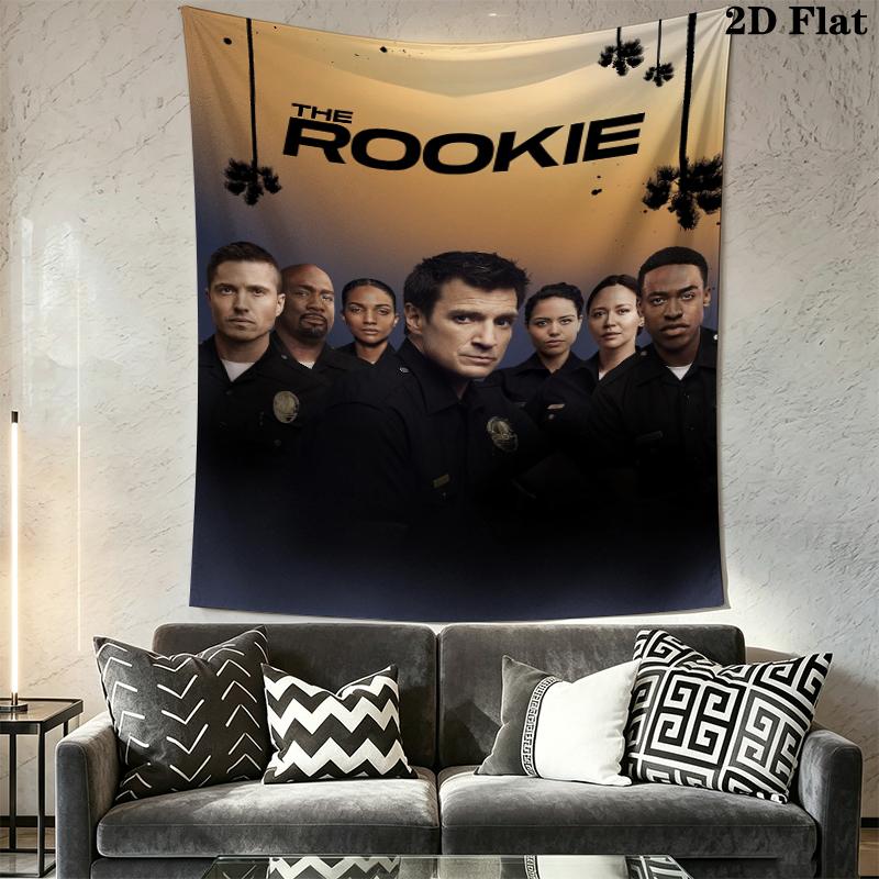 THE ROOKIE Wall Tapestry Aesthetic Wall Hanging Printed Fabric Blanket Decorative Tapestries for Bedroom Living Room Home Decor