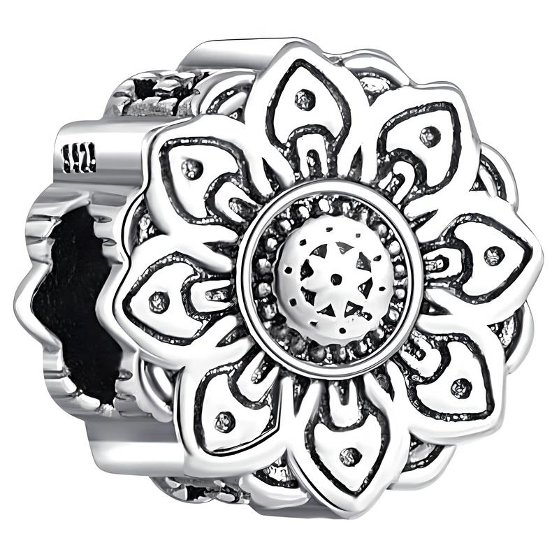 Pandora Charms Mandala Lotus Flower Charm Pendant