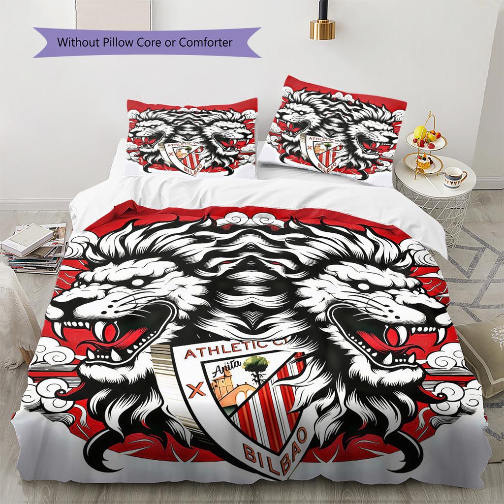 Athletic Club logo  Pattern Bedding Quilt Set Quilt Cover Pillowcase Home Decoration Birthday Gift (1 * duvet cover + 2 * pillowcase, without core)