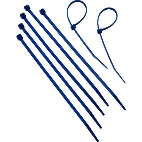 TRUSCO Metal Sensor Detectable Cable x Tie, 4.8mm 250mm, Blue, TRCV-250MD