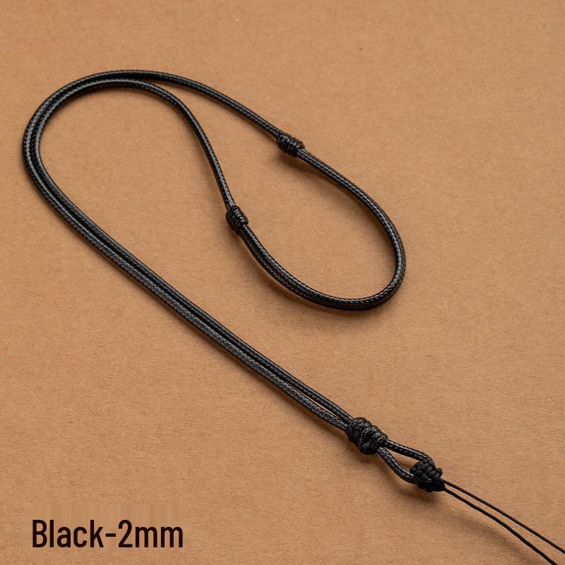 Hochwertige handgewebte gewachste Leder Jade Anhänger Halskette mit Sicherheitsverschluss