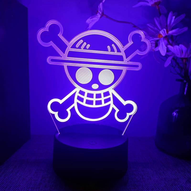 One Piece Led Night Light Kids Bedroom Decor Luffy Roronoa Zoro Lamp Acrylic