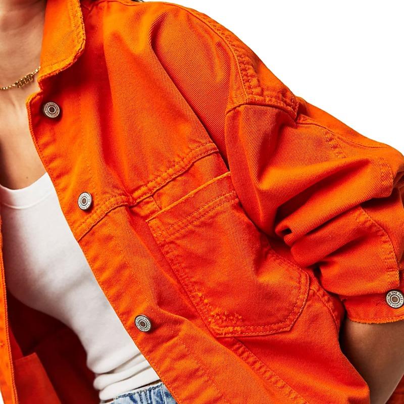 Damen Neue Lockere Mode Jeansjacke