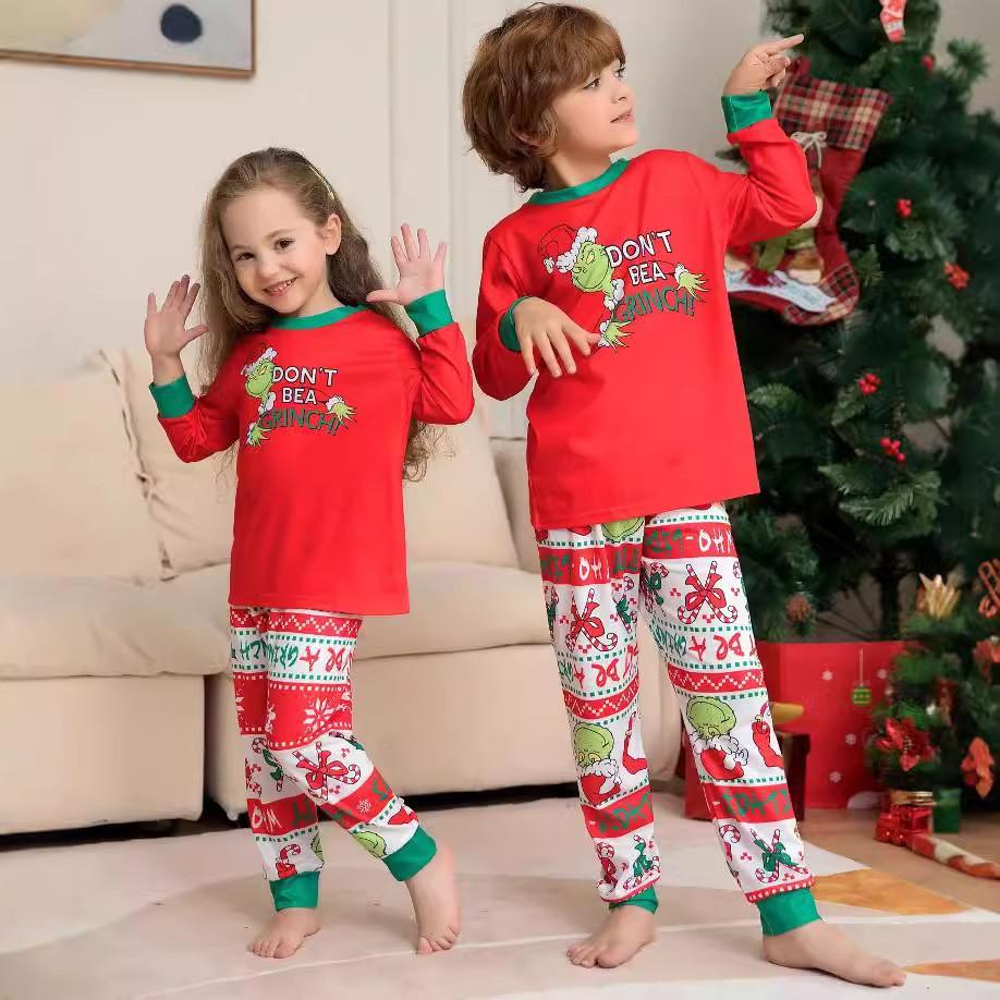 Cozy And Stylish New Monster Print Pajama Set Family Matching Outfits For Christmas