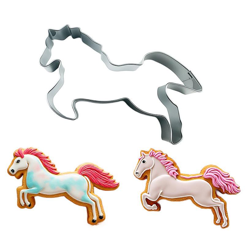 Whimsical Horse-Shaped Stainless Steel Cookie Cutter Set (1 Piece), A Diy Baking Mold, A Cute Animal Cookie Making Set